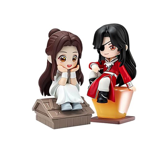 Puruuige Tian Guan Ci Fu-Figuren, 8-9 cm, Hua Cheng/Xie Lian Q-Version, chinesische Anime-Actionfigur, Desktop-Dekoration, Geschenke, 2 Stück von Puruuige