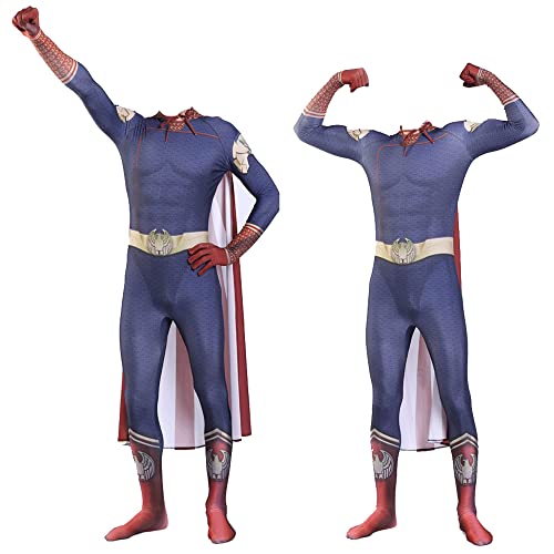 Puruuige The Boys Cosplay Costume Set Homelander Cosplay Outfits Set Cartoon Jumpsuit Bodys for Kids Adult von Puruuige