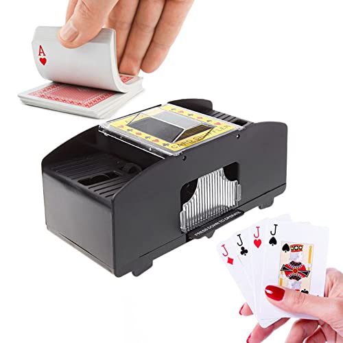 Card Shuffler, Automatic Poker Card Shuffler Machine 2 Deck, Card Shuffler Electric Shuffling Machine for Home Party Club Poker Game, Cards Playing Tool Accessories von puseky