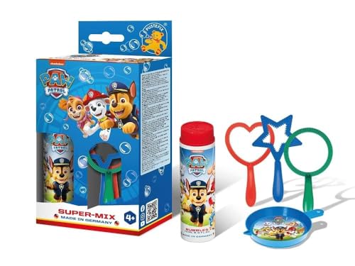 PUSTEFIX - 420815455 PAW Patrol - Mini-Mix I 70 ml Seifenblasenwasser I Seifenblasen Spielzeug für Kindergeburtstag, Hochzeit, Polterabend, Sommerparty und als Gastgeschenk von Pustefix