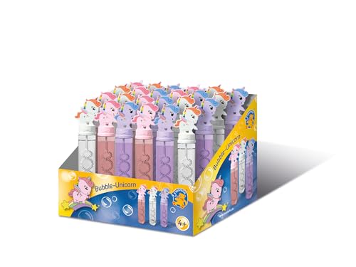 PUSTEFIX - 420869382 - PUSTEFIX Bubble Unicorn I Seifenblasen-Dose mit Einhorn-Figur I Magischer Spielspaß für Kinder I Entzückend gestaltetes Dosendesign von Pustefix