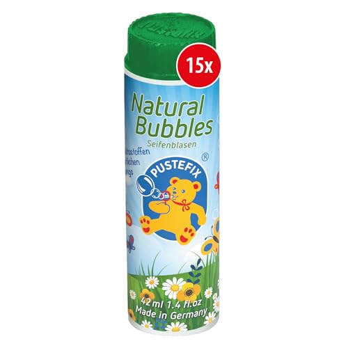 PUSTEFIX Klassik Natural Bubbles Set, 15x Klassik 42ml, Umweltfreundliche Seifenblasen Made in Germany, Ideal für Kindergeburtstage, Hochzeiten, Events, 15 Flaschen à 42 ml für langanhaltenden Spaß PUSTEFIX Klassik Natural Bubbles Set, 15x Klassik 42ml, Umweltfreundliche Seifenblasen Made in Germany, Ideal für Kindergeburtstage, Hochzeiten, Events, 15 Flaschen à 42 ml für langanhaltenden Spaß von PUSTEFIX