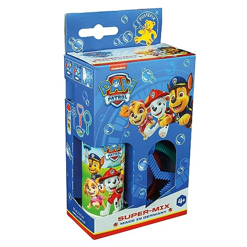 PUSTEFIX Mini-Mix PAW Patrol 70ml I Seifenblasen Set I Seifenblasen Kinder Set mit Herz-, Kreis-, Stern-Blasring I Puste-Ringe für Kinder & Erwachsene von Pustefix