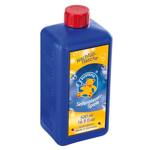 PUSTEFIX Nachfüllflasche Midi I 500 ml Seifenblasenflüssigkeit I Bubbles Made in Germany I Seifenblasen für Hochzeit, Kindergeburtstag, Polterabend I Seifenblasen für Kinder & Erwachsene von Pustefix