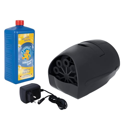 PUSTEFIX Party-Bubbler schwarz I 1000 ml Seifenblasenwasser I Bunte Bubbles Made in Germany I Seifenblasen-Maschine für Hochzeit, Kindergeburtstag, Polterabend I Spaß für Kinder & Erwachsene von Pustefix