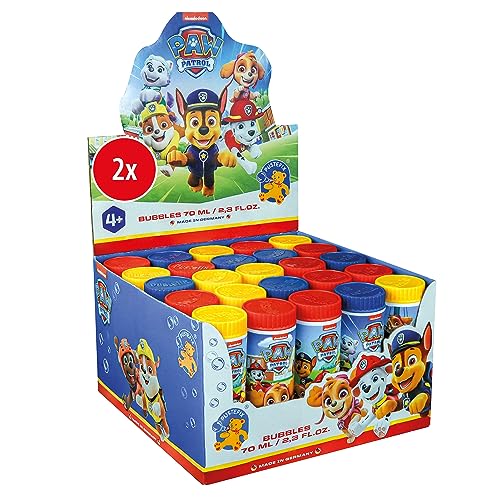 PUSTEFIX Seifenblasen Set I 50x Klassik 70ml PAW Patrol I Bunte Bubbles Made in Germany I Seifenblasen für Kindergeburtstag, als Mitgebsel oder Gastgeschenk I 50 x 70 ml Vorteilspack für Kinder von Pustefix