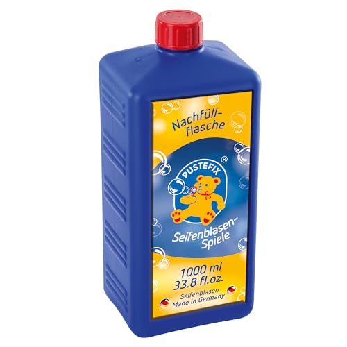 PUSTEFIX - 420869725 Seifenblasen Nachfüllflasche Maxi 1L I Seifenblasenflüssigkeit für bunte Blasen I I extra Flüssigkeit für mehr Bubble Spaß I für Kinder & Erwachsene auf Geburtstag, Hochzeit von Pustefix