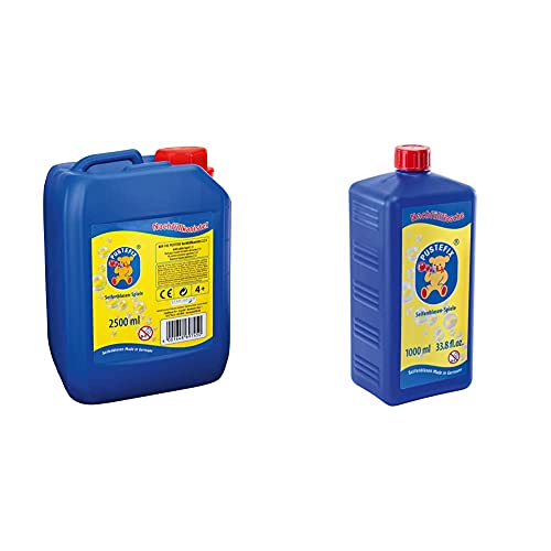 Pustefix Seifenblasen Nachfüllkanister 2,5 Liter I Seifenblasenflüssigkeit für Bunte Blasen I Made in Germany & Nachfüllflasche Maxi I 1000 ml Seifenblasenflüssigkeit von Pustefix