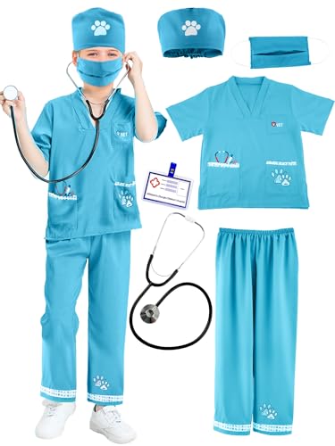 6-teiliges Tierarzt-Kostüm-Set für Kinder, Tierarzt, Kleidung für Kinder, Karrieretag, Halloween, Geburtstag, Cosplay 6-teiliges Tierarzt-Kostüm-Set für Kinder, Tierarzt, Kleidung für Kinder, Karrieretag, Halloween, Geburtstag, Cosplay von Puteraya