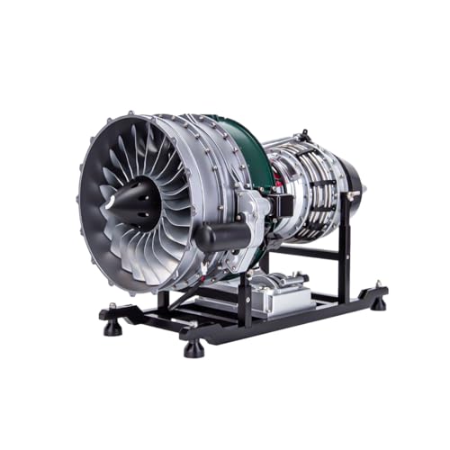 PuzzXfundty 1/10 Verbrennungsmotor Bausatz, Doppelrotor Axial Turbofan Motor Modellbausatz Flugzeuge Motor Bausatz Flugzeugtriebwerk, 1000+PCS DIY Geschenk zu Weihnachten 2024 von PuzzXfundty