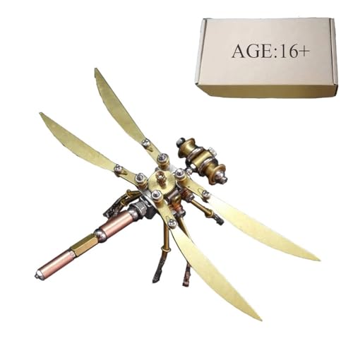 PuzzXfundty 3D Puzzle Metall, Steampunk Metall-Damselfly 3D Puzzles Metall Mechanische Insekten Tier Modell Steampunk Tier Metall Modell DIY 3D Puzzles DIY STEM Spielzeug 100 Teile von PuzzXfundty