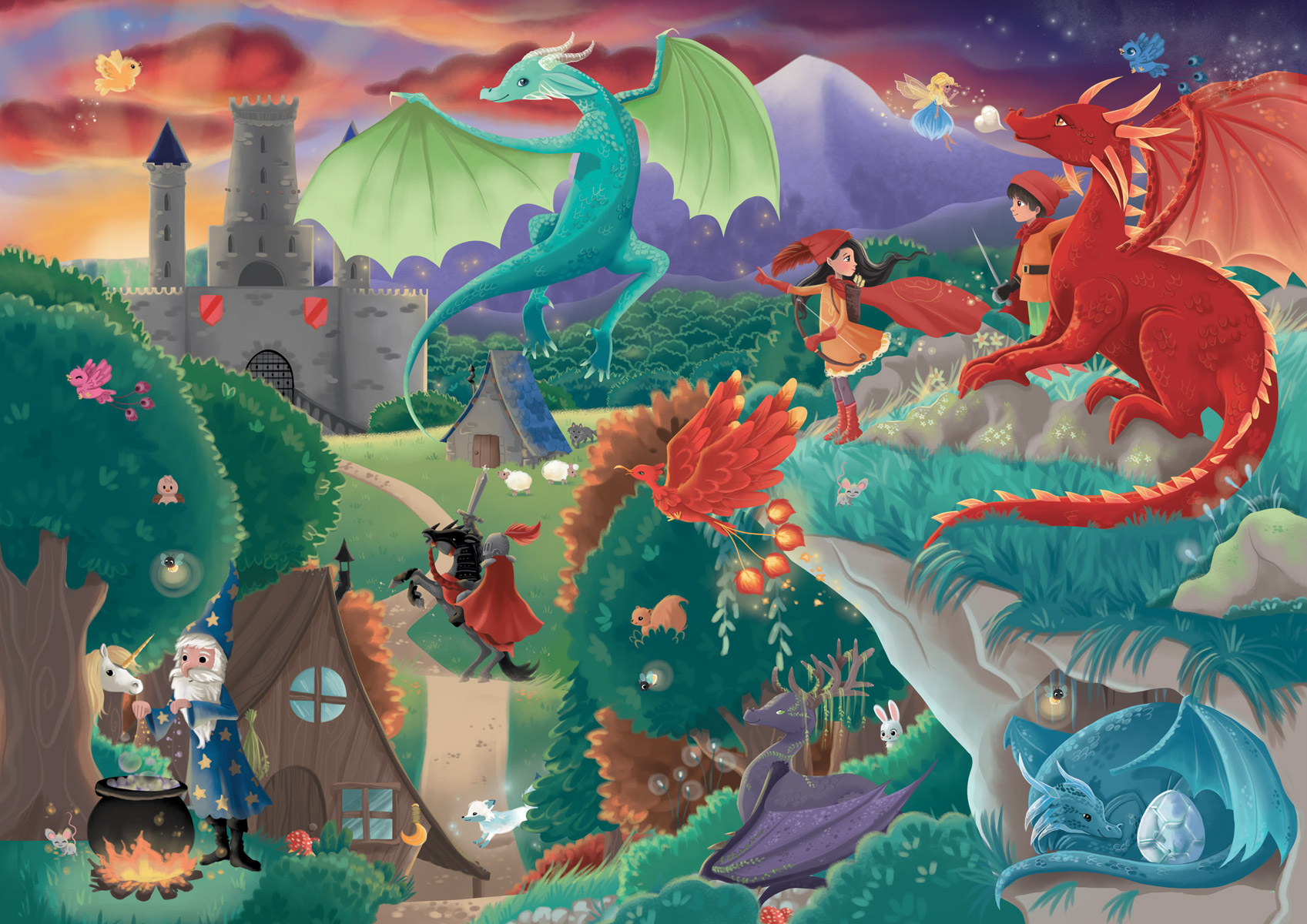 Puzzle Michèle Wilson DRAGONS 50 Teile Puzzle Puzzle-Michele-Wilson-K865-50 von Puzzle Michèle Wilson