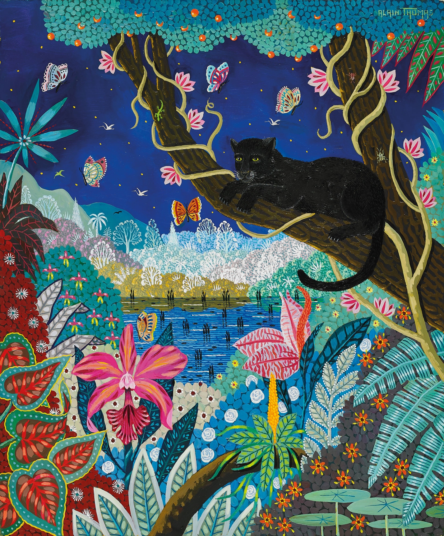 Puzzle Michèle Wilson Handgeschnittenes Holzpuzzle - Nocturnal Black Panther 350 Teile Puzzle Puzzle-Michele-Wilson-A1106-350 von Puzzle Michèle Wilson