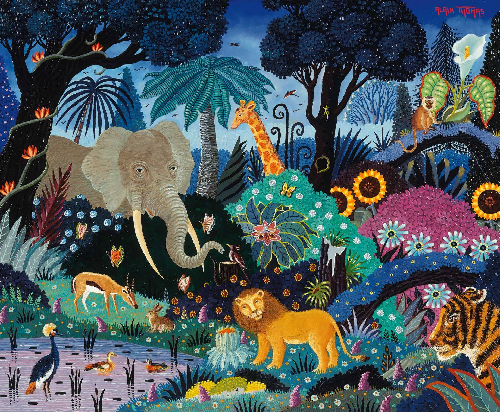 Puzzle Michèle Wilson Handgeschnittenes Holzpuzzle - Night In The Jungle 900 Teile Puzzle Puzzle-Michele-Wilson-A065-900 von Puzzle Michèle Wilson