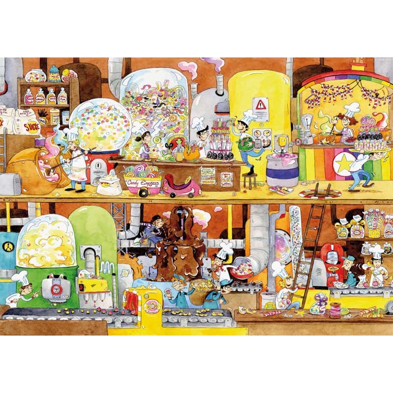 Puzzle Michèle Wilson Handgeschnittenes Holzpuzzle - Cacouault - Candy Factory 100 Teile Puzzle Puzzle-Michele-Wilson-K114-100 von Puzzle Michèle Wilson