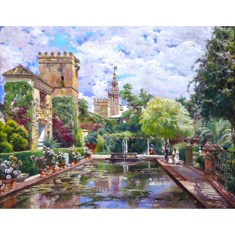 Puzzle Michèle Wilson Handgeschnittenes Holzpuzzle - Manuel Garcia Y Rodriguez - The Alcazar Basin 250 Teile Puzzle Puzzle-Michele-Wilson-A661-250 von Puzzle Michèle Wilson