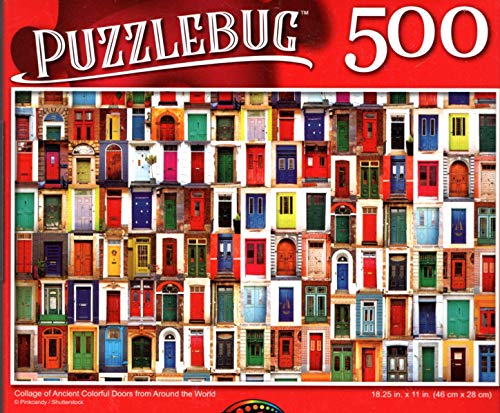 Collage of Ancient Colorful Doors from Around The World - 500 Pieces Jigsaw Puzzle von PuzzleBug