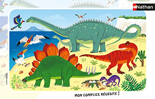 Nathan – Kinderpuzzle – Rahmen 15 Teile – Die Dinosaurier des Jura – Mädchen oder Jungen ab 3 Jahren – hochwertiges Puzzle – Dicker und robuster Karton – Dinosaurier – 86171 Nathan – Kinderpuzzle – Rahmen 15 Teile – Die Dinosaurier des Jura – Mädchen oder Jungen ab 3 Jahren – hochwertiges Puzzle – Dicker und robuster Karton – Dinosaurier – 86171 von NATHAN