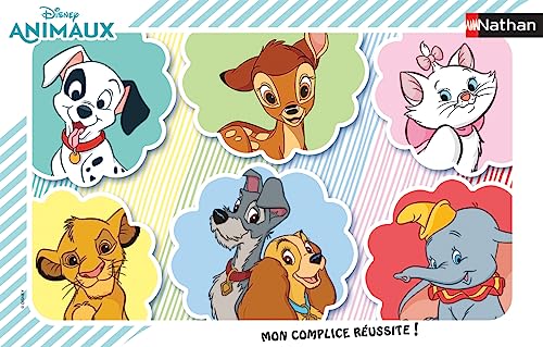 Puzzles Nathan 4005556861453 15-teiliges Puzzle-Rahmen Disney Tierporträts Animal Friends Kinderpuzzle von NATHAN