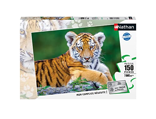 Nathan - Kinderpuzzle – 150 Teile – Tigerbaby – Mädchen oder Jungen Jungen oder Mädchen ab 7 Jahren – hochwertiges Puzzle – Dicker und robuster Karton – Tiere – 86154 von NATHAN