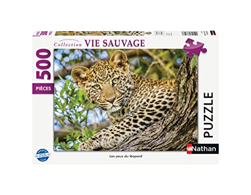 Puzzles Nathan 4005556873166 500 Teile-Leopardenaugen Leopard Puzzle Erwachsene von Ravensburger