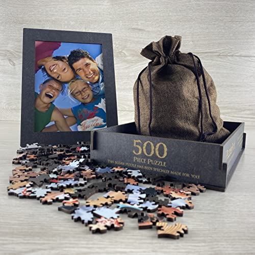 PuzzlesPrint Benutzerdefiniertes Holzpuzzle, personalisiertes Holzpuzzle mit Ihrem Foto, Geschenkbox aus Holz enthalten (750 Teile) von PuzzlesPrint