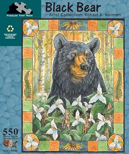 Black Bear Artist Collection von Robert R. Norman, 550 Teile Erwachsenenpuzzle von Puzzles That Rock von Puzzlesthatrock