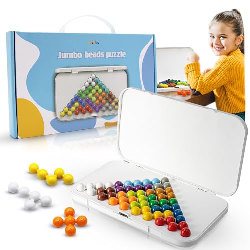 Puzzlia Jumbo Perlen Puzzle XXL - Lernspiel & Denkspiel für Kinder ab 4 Jahren & Senioren - Fördert Konzentration, Logik & Feinmotorik von Puzzlia