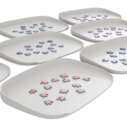 Puzzlup Stapelbare Puzzle Sortierschalen mit Box Anzeige auf Deckel – Set aus 6 Schalen – Bis zu 1500 Teile – Premium Puzzle Sortierer mit Offene Kanten Design Puzzlup Stapelbare Puzzle Sortierschalen mit Box Anzeige auf Deckel – Set aus 6 Schalen – Bis zu 1500 Teile – Premium Puzzle Sortierer mit Offene Kanten Design von Puzzlup