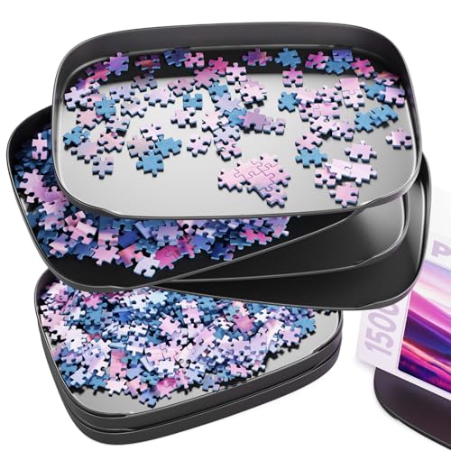 Puzzlup Stapelbare Puzzle Sortierschalen mit Box Anzeige auf Deckel – Set aus 12 Schalen – Bis zu 3000 Teile – Premium Puzzle Sortierer mit Offene Kanten Design Puzzlup Stapelbare Puzzle Sortierschalen mit Box Anzeige auf Deckel – Set aus 12 Schalen – Bis zu 3000 Teile – Premium Puzzle Sortierer mit Offene Kanten Design von Puzzlup