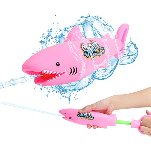 Wasserpistole Spielzeug für Kinder und Erwachsene, Hai Design Wasserpistolen Soak Wasserblaster Water Gun Spritzpistolen für Strand, Pool Partys und Aktivitäten im Freien(Rosa) von Pwsap