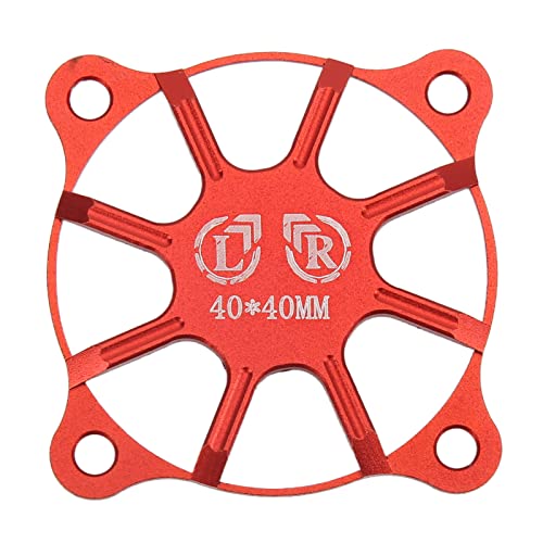 Pwshymi RC-Lüfterabdeckung aus Aluminiumlegierung, Hübsches Design, 40 X 40 Mm Großes Schutzzubehör mit Geringem Gewicht und Einfacher Installation für RC-Motoren-Zubehörteil (Rot) von Pwshymi