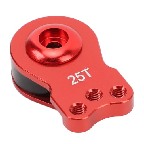 Pwshymi Servo Saver, Einstellbarer Hi Torque Servo Saver 25T Aluminiumlegierung Universal Servoarm für 1/10 RC Car (Rot) von Pwshymi