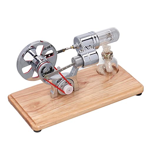 Stirlingmotor-Modellspielzeug, Pädagogische Physikalische Wissenschaftsexperimente, Geräuscharmer, Schadstoffarmer, Reibungsloserer Betrieb, Glasröhrenbeobachtung für von Pwshymi