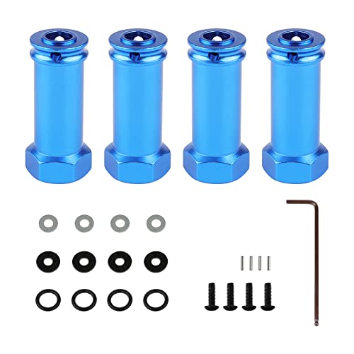 Pxyelec RC Truck Hex Adapter, Aluminium Rad Sechskant Nabenadapter 30mm Verlängerung Längerer Combiner für Traxxas Slash 4x4 HQ 727 5807 RC 1/10 Truck Auto von Pxyelec