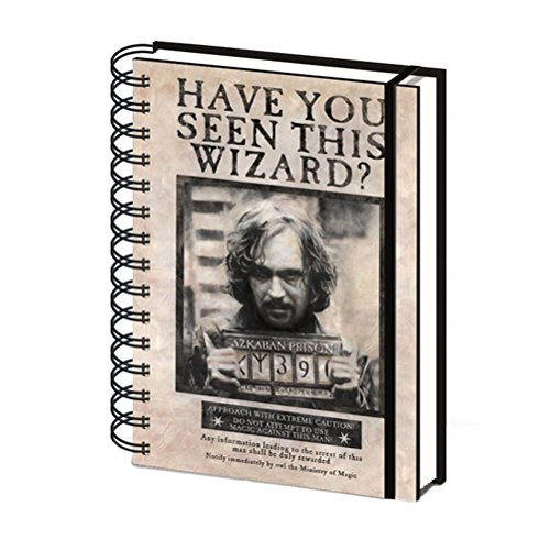 PYRAMID International A5 Wiro Notebook - Harry Potter (Wanted Sirius Black), SR72252, Schwarz von Pyramid International