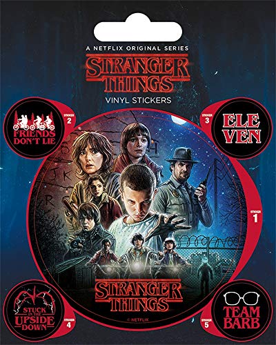 Pyramid - Stranger Things One Sheet Aufkleber, mehrfarbig (PS7423), Farbe/Modell sortiert von Pyramid International