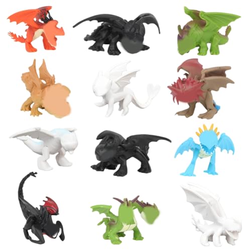 Dragon Figuren, Cartoon Kuchen Figuren, 12 pcs Dragon Geburtstag Dekoration, Drachen Action Figuren Cartoon Mini Harz Figuren Ideal Als Kleines Geschenk für Kinder Ab 3 Jahren Dragon Figuren, Cartoon Kuchen Figuren, 12 pcs Dragon Geburtstag Dekoration, Drachen Action Figuren Cartoon Mini Harz Figuren Ideal Als Kleines Geschenk für Kinder Ab 3 Jahren von PyrrlicToy