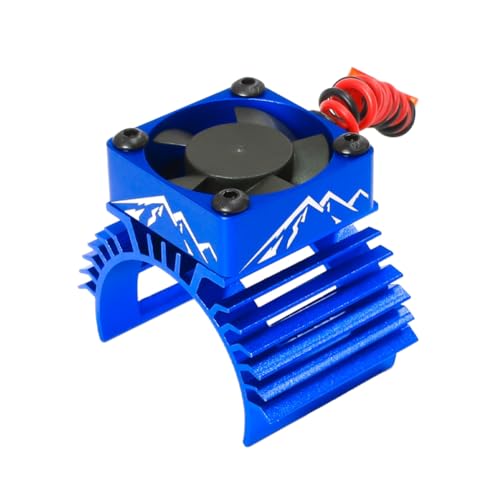 Pyugxab 540 550 3650 3660 3674 Motorkühlkörper-Lüfter RC-Auto-Kühlerlüfter Motorkühlkörper Kühler Kühlrippe Blau von Pyugxab