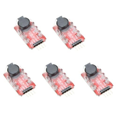 Pyugxab 5X Loudhailer Lipo Batteriespannung Alarmanzeige Checker 2-3S LED-Anzeige Fuer RC Hubschrauber Quadcopter Autobatterie von Pyugxab