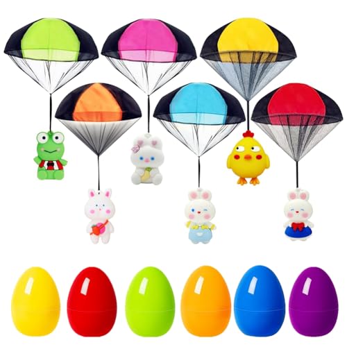 Pyugxab Ostereier-Fallschirmspielzeug, Osterkörbchenfüller für Kinder, Mädchen und, Osterfüller-Geschenke von Pyugxab