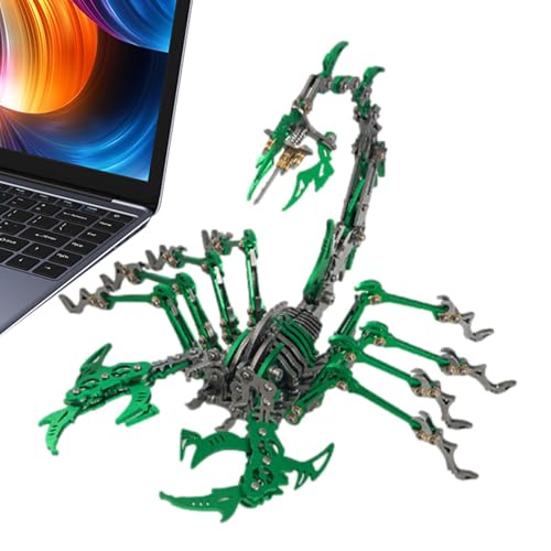 3D Metall Skorpion Realistisches Skorpion Puzzle Beweglicher Gelenkskorpion 3D Modellbausatz Metall Tierpuzzle Skorpion Modell mit beweglichen Gelenken für Teenager Erwachsene von Pzuryhg