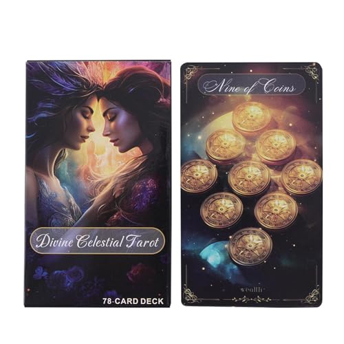 78-Card Tarot Deck Divine Celestial Tarot, Casual Tarot Deck, Tarot Cards, Vibrant Imagery Cards, Board Game Toys, Casual 78-Card Tarot Deck Designed for Vibrant Imagery & Interactive Play von Pzuryhg