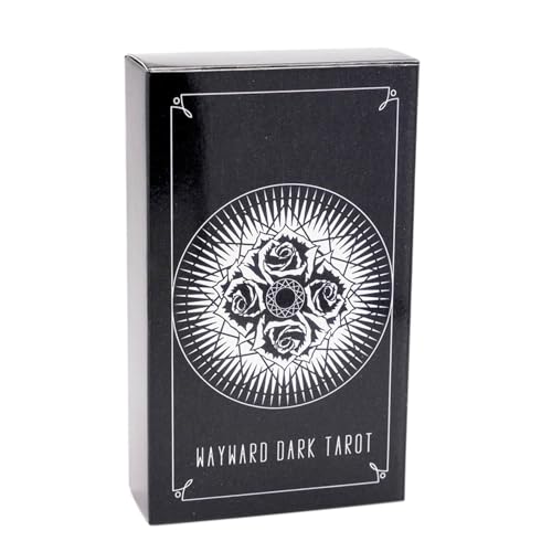 78 Karten-Tarot, dunkles Thema-Tarot, Orakel-Tarot-Karten, Tarot Glücksspiel, klares Druckdeck, mystische Tarotkarten, 12 x 7 cm, Wahrsagespiel für Spielzimmer, Teamaktivitäten von Pzuryhg