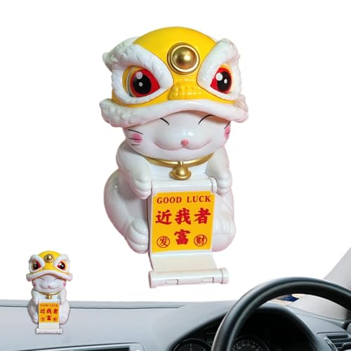 Bobblehead Statues, Creative Chinese Dancing Lion Car Bobblehead, Dashboard Bobblehead, Funny Desktop Swing Statues, Car Dashboard Decor, Dashboard Figures for Desk Home Table Decor von Pzuryhg