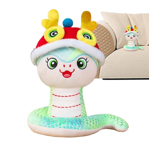 Chinese New Year Snake Plush Toy | Soft Snake Pillow | 8.7-Inch Stuffed Animal 2025 Snake Toy, Spring Festival Year of The Snake Mascot for Home Decor, Prosperity Snake Decoration von Pzuryhg