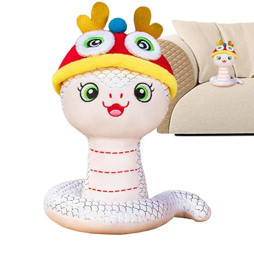 Chinese New Year Snake Plush Toy | Soft Snake Pillow | 8.7-Inch Stuffed Animal 2025 Snake Toy, Spring Festival Year of The Snake Mascot for Home Decor, Prosperity Snake Decoration von Pzuryhg