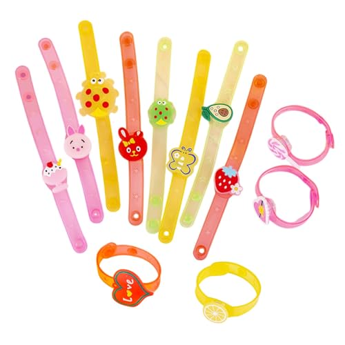 Halloween-Lichtarmbänder, leuchtende Armbänder für Kinder, 12 x leuchtende Armbänder, leuchtende Spielzeuge, bunt blinkende Armbänder, im Dunkeln leuchtende Partygeschenke, leuchtende Stabarmbänder fü von Pzuryhg