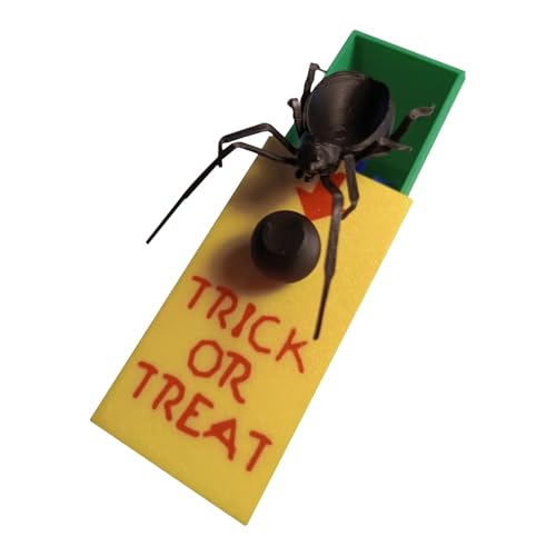 Halloween Streichbox - Gefälschtes Spinnenspielzeug für Partys und Reisen | Naturholztrickbox mit glattem Schlittendeck Halloween Streichbox - Gefälschtes Spinnenspielzeug für Partys und Reisen | Naturholztrickbox mit glattem Schlittendeck von Pzuryhg