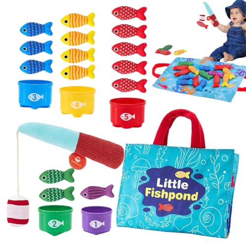 Magnetic Fishing Toy Set, Preschool Learning Game for, Soft Fabric Educational Toy for Fine Motor Skill Development, Color Match Activity, Numbers & Counting Practice Magnetic Fishing Toy Set, Preschool Learning Game for, Soft Fabric Educational Toy for Fine Motor Skill Development, Color Match Activity, Numbers & Counting Practice von Pzuryhg